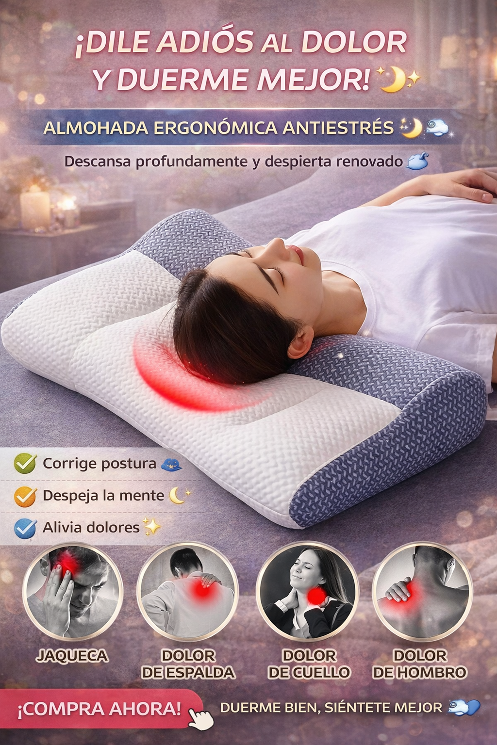 Almohada Ergonómica Antiestré